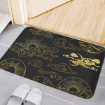 Gold Moon And Sun Print Indoor Door Mat