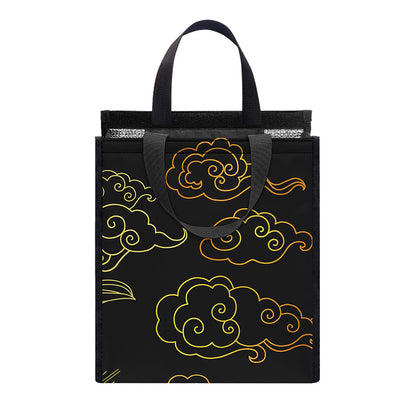 Gold Moon And Sun Print Insulated Lunch Tote