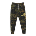 Gold Moon And Sun Print Jogger Pants