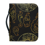 Gold Moon And Sun Print Leather Bible Cover
