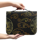 Gold Moon And Sun Print Leather Bible Cover