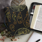 Gold Moon And Sun Print Leather Bible Cover