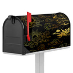 Gold Moon And Sun Print Mailbox Cover