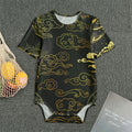 Gold Moon And Sun Print Men's Bodysuit