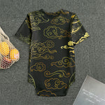 Gold Moon And Sun Print Men's Bodysuit