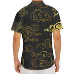 Gold Moon And Sun Print Men's Deep V-Neck Shirt