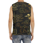 Gold Moon And Sun Print Men's Fitness Tank Top