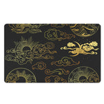 Gold Moon And Sun Print Polyester Doormat