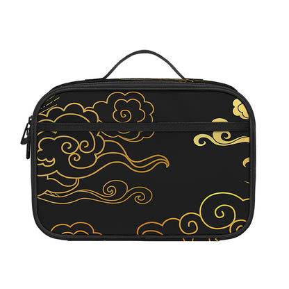 Gold Moon And Sun Print Portable Lunch Bag