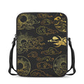 Gold Moon And Sun Print Rectangular Crossbody Bag