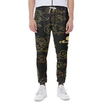 Gold Moon And Sun Print Scuba Joggers