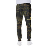 Gold Moon And Sun Print Scuba Joggers