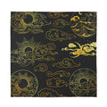 Gold Moon And Sun Print Silk Bandana