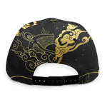 Gold Moon And Sun Print Snapback Cap