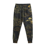 Gold Moon And Sun Print Sweatpants