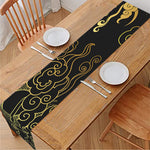 Gold Moon And Sun Print Table Runner