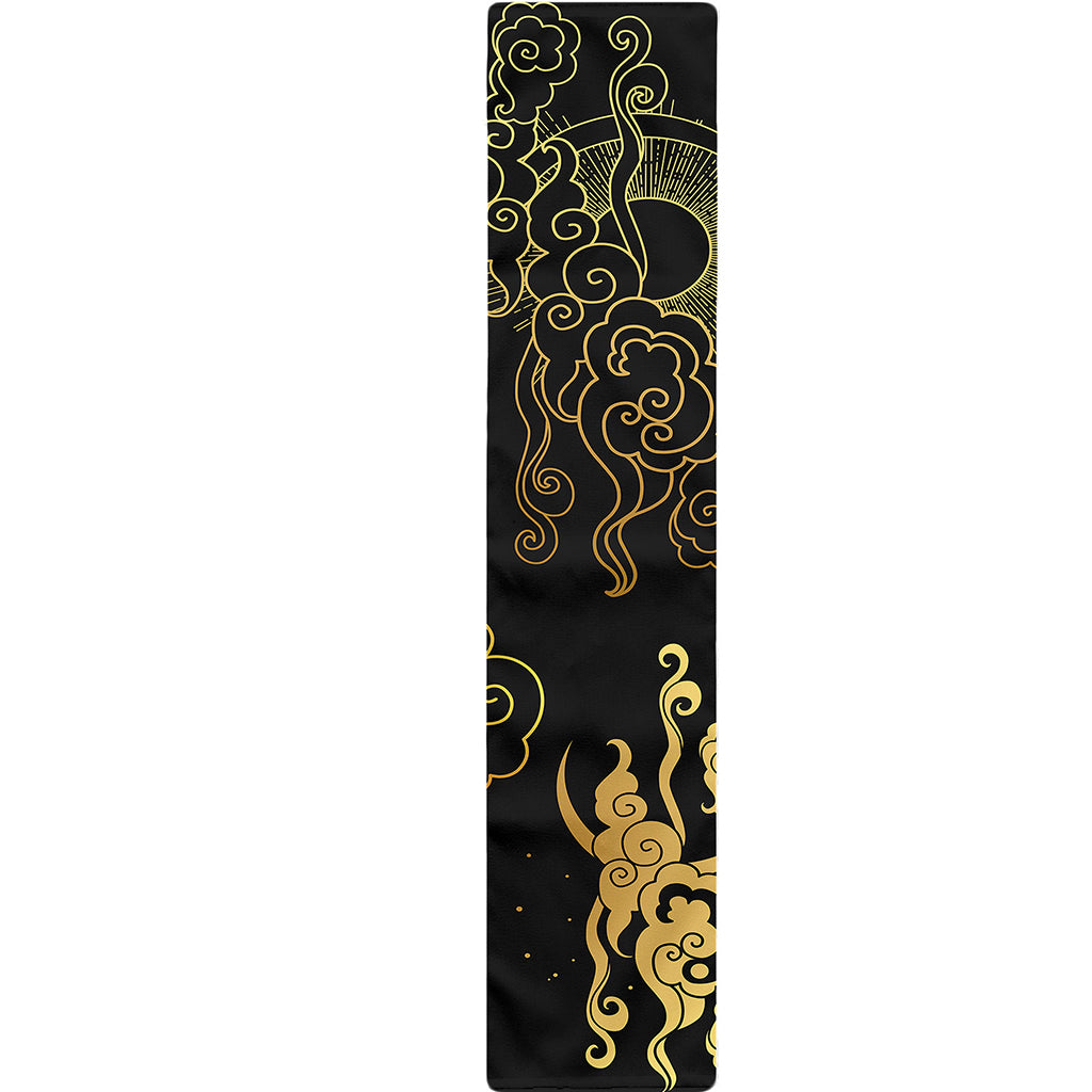 Gold Moon And Sun Print Table Runner