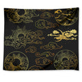 Gold Moon And Sun Print Tapestry