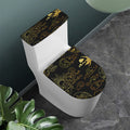 Gold Moon And Sun Print Toilet Lid And Tank Cover Set