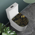 Gold Moon And Sun Print Toilet Lid Cover