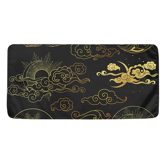 Gold Moon And Sun Print Towel