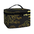 Gold Moon And Sun Print Travel Makeup Bag