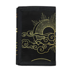 Gold Moon And Sun Print Trifold Wallet