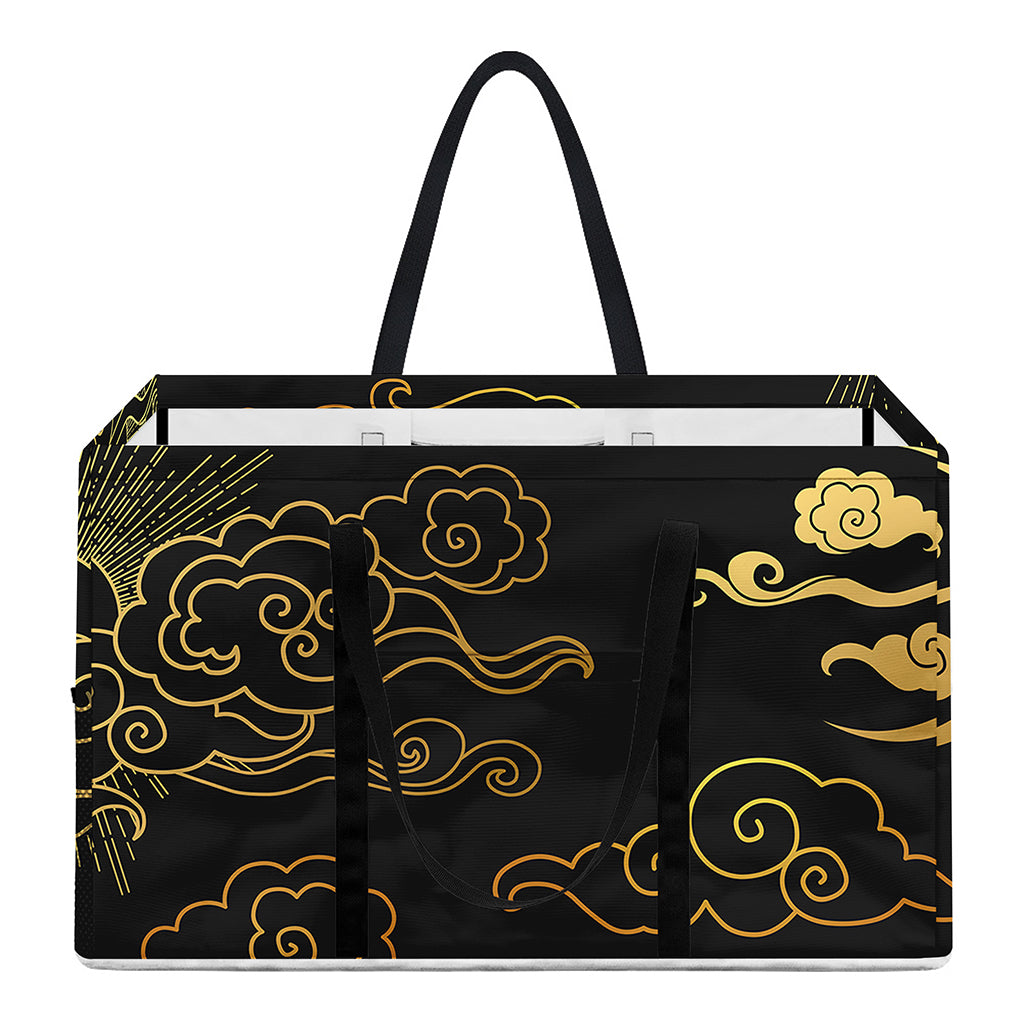 Gold Moon And Sun Print Utility Tote Bag