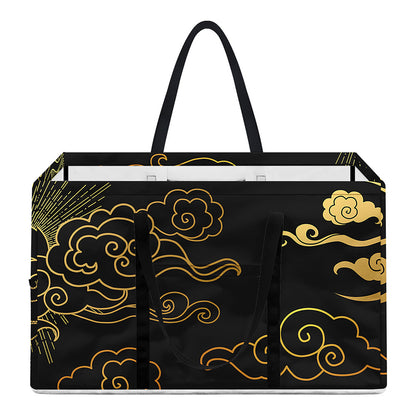 Gold Moon And Sun Print Utility Tote Bag