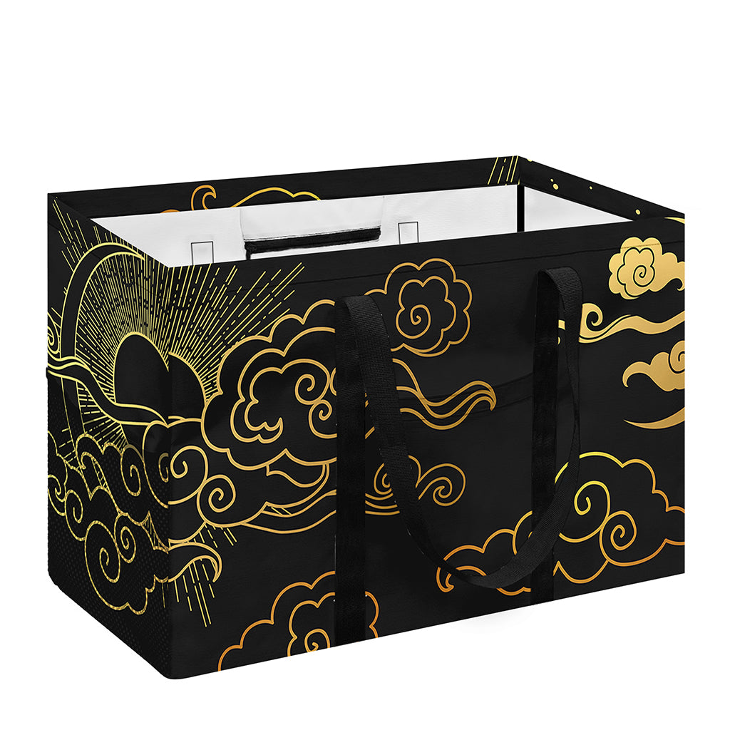 Gold Moon And Sun Print Utility Tote Bag