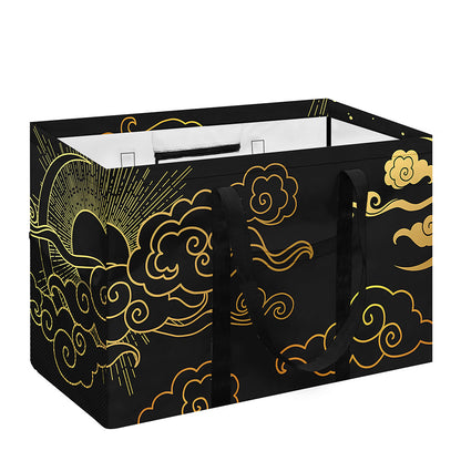 Gold Moon And Sun Print Utility Tote Bag