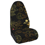 Gold Moon And Sun Print Waterproof Car Seat Cover