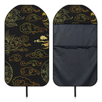 Gold Moon And Sun Print Waterproof Car Seat Cover
