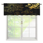 Gold Moon And Sun Print Window Valance