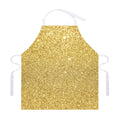 Gold (NOT Real) Glitter Print Adjustable Apron
