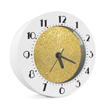 Gold (NOT Real) Glitter Print Alarm Clock