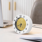 Gold (NOT Real) Glitter Print Alarm Clock