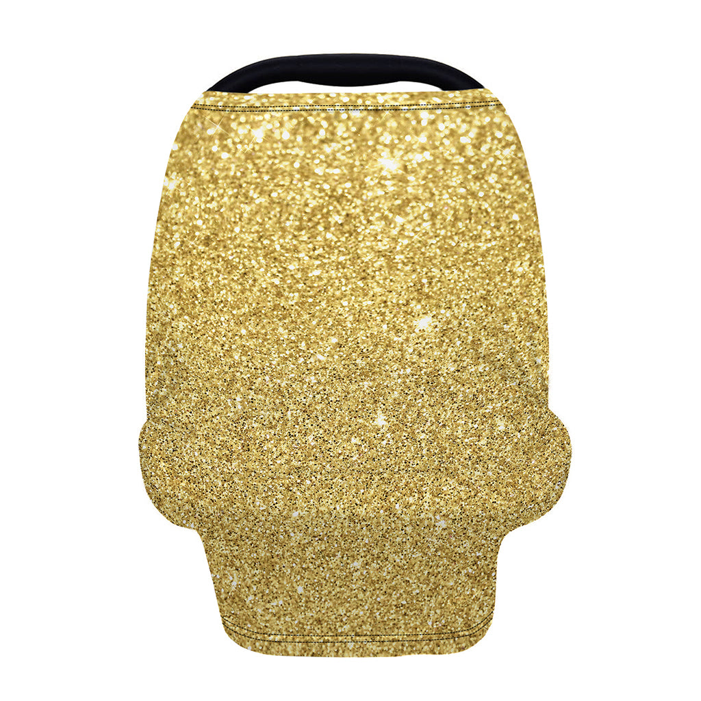 Gold (NOT Real) Glitter Print Baby Seat Cover