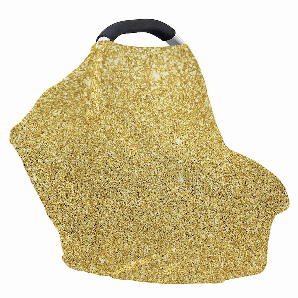 Gold (NOT Real) Glitter Print Baby Seat Cover
