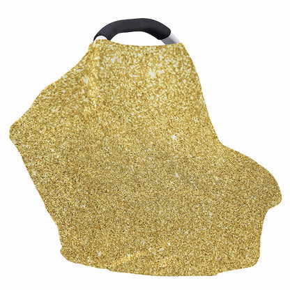 Gold (NOT Real) Glitter Print Baby Seat Cover