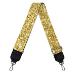 Gold (NOT Real) Glitter Print Bag Strap