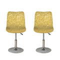 Gold (NOT Real) Glitter Print Bar Stool Covers