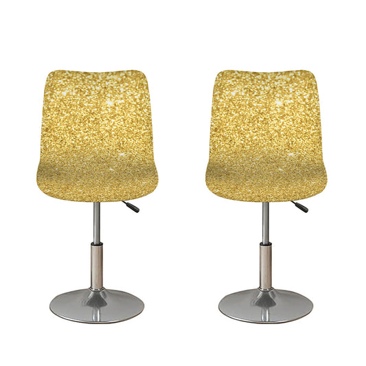 Gold (NOT Real) Glitter Print Bar Stool Covers