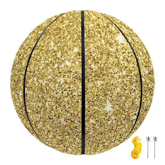 Gold (NOT Real) Glitter Print Basketball
