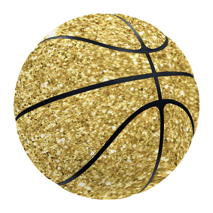 Gold (NOT Real) Glitter Print Basketball