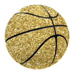 Gold (NOT Real) Glitter Print Basketball