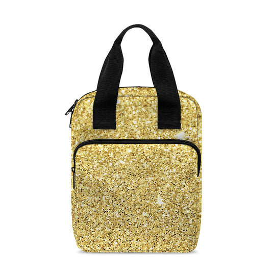 Gold (NOT Real) Glitter Print Bible Tote Bag