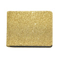 Gold (NOT Real) Glitter Print Bifold Wallet