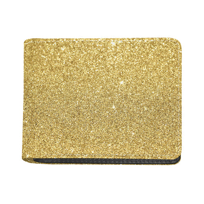 Gold (NOT Real) Glitter Print Bifold Wallet