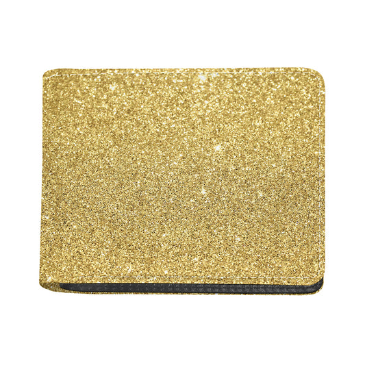 Gold (NOT Real) Glitter Print Bifold Wallet